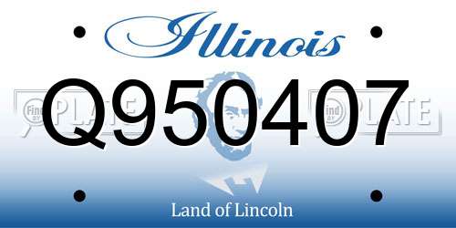 Q950407 Illinois License Plate