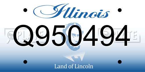 Q950494 Illinois License Plate