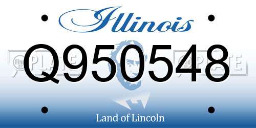 Q950548 Illinois License Plate