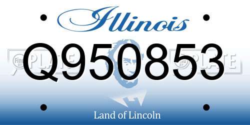 Q950853 Illinois License Plate