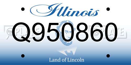 Q950860 Illinois License Plate