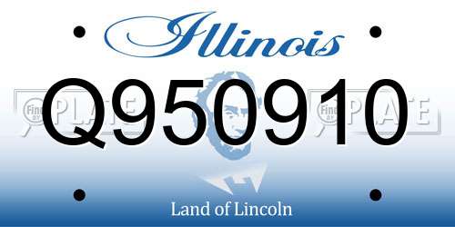 Q950910 Illinois License Plate