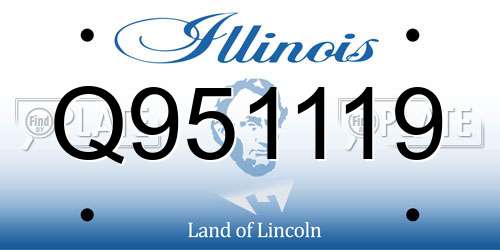 Q951119 Illinois License Plate