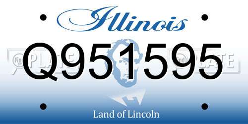Q951595 Illinois License Plate