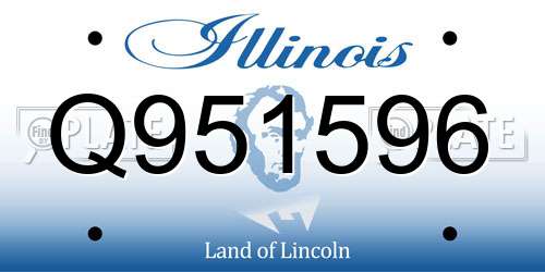 Q951596 Illinois License Plate
