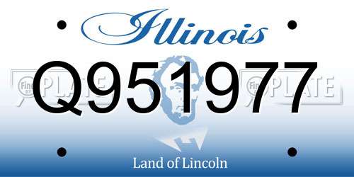 Q951977 Illinois License Plate