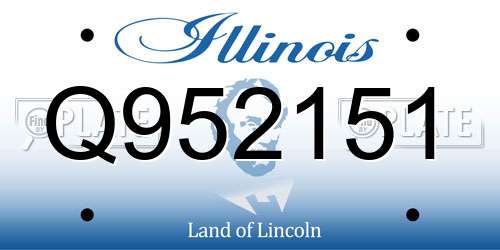 Q952151 Illinois License Plate