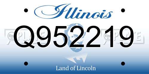 Q952219 Illinois License Plate