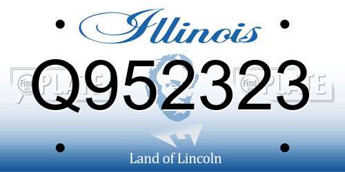 Q952323 Illinois License Plate