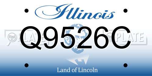 Q9526C Illinois License Plate