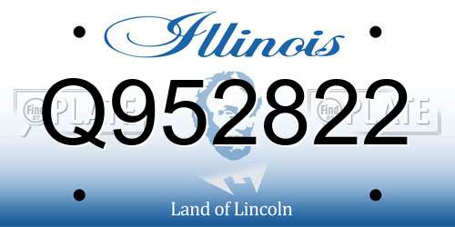 Q952822 Illinois License Plate