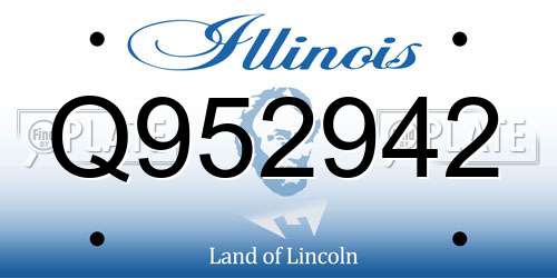 Q952942 Illinois License Plate