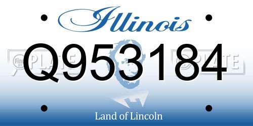 Q953184 Illinois License Plate