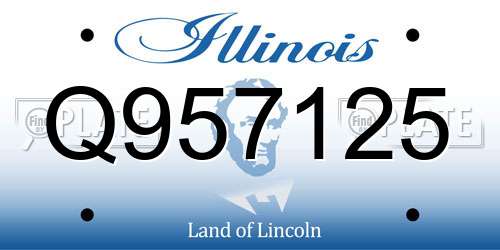 Q957125 Illinois License Plate