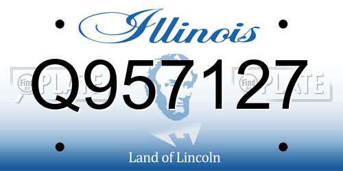 Q957127 Illinois License Plate