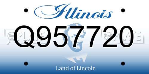 Q957720 Illinois License Plate