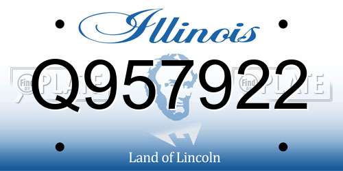 Q957922 Illinois License Plate