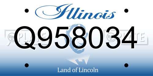 Q958034 Illinois License Plate