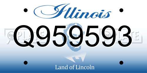 Q959593 Illinois License Plate