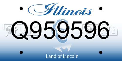Q959596 Illinois License Plate