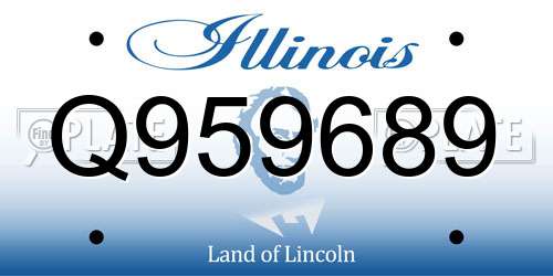 Q959689 Illinois License Plate