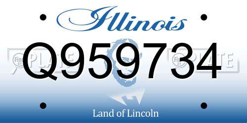 Q959734 Illinois License Plate