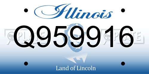 Q959916 Illinois License Plate
