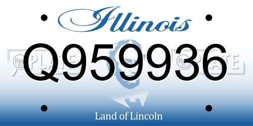 Q959936 Illinois License Plate
