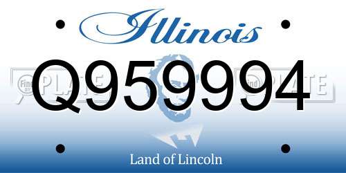 Q959994 Illinois License Plate
