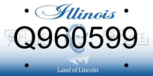 Q960599 Illinois License Plate