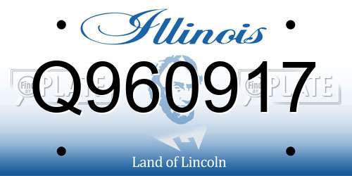 Q960917 Illinois License Plate