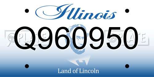 Q960950 Illinois License Plate
