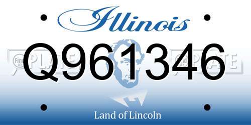Q961346 Illinois License Plate