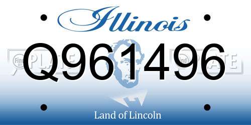 Q961496 Illinois License Plate