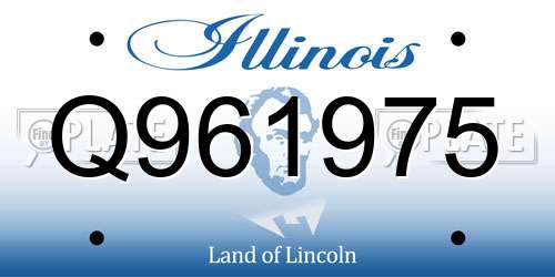 Q961975 Illinois License Plate