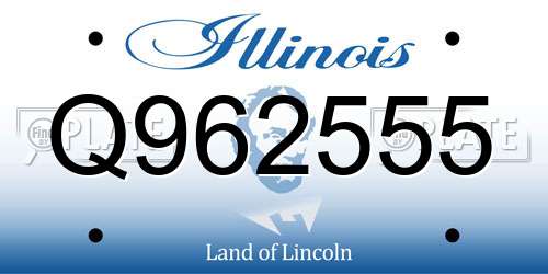 Q962555 Illinois License Plate