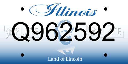 Q962592 Illinois License Plate