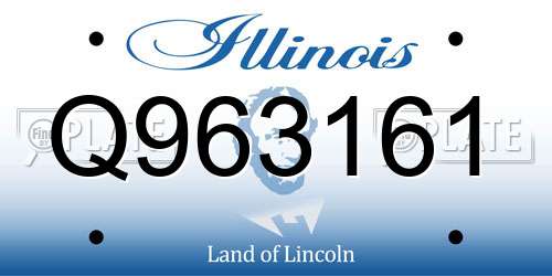 Q963161 Illinois License Plate