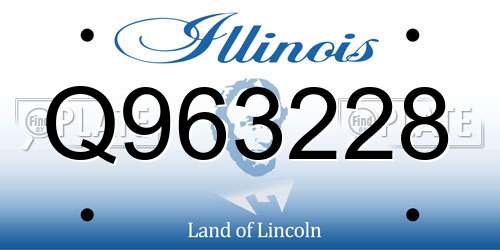 Q963228 Illinois License Plate