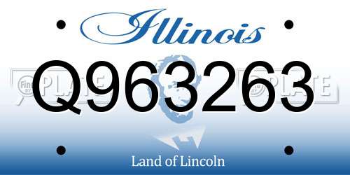 Q963263 Illinois License Plate