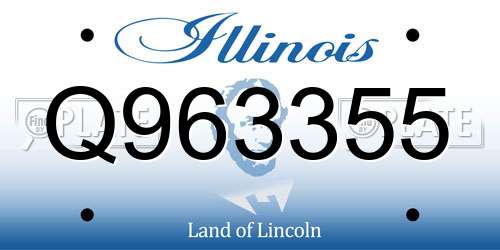 Q963355 Illinois License Plate