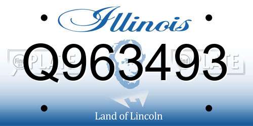 Q963493 Illinois License Plate