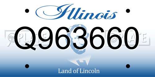 Q963660 Illinois License Plate