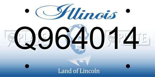 Q964014 Illinois License Plate
