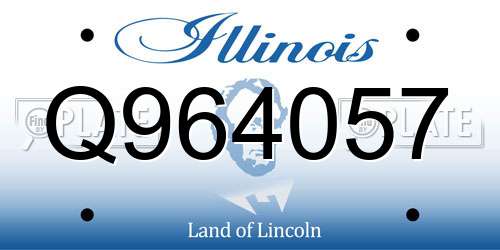 Q964057 Illinois License Plate