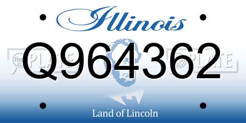 Q964362 Illinois License Plate