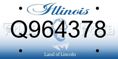 Q964378 Illinois License Plate