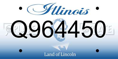 Q964450 Illinois License Plate