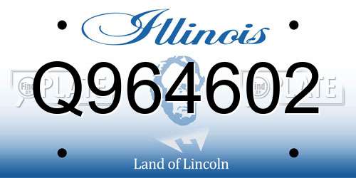Q964602 Illinois License Plate
