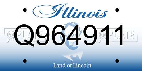 Q964911 Illinois License Plate
